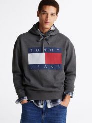 TOMMY JEANS Bluza w kolorze antracytowym rozmiar: M. Czarne bluzy z kapturem męskie Tommy Jeans, m, z jeansu. Za 215.21 zł.