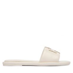 Klapki Tory Burch. Białe klapki damskie Tory Burch, bez wzorów, bez obcasa. Za 1,119.00 zł.