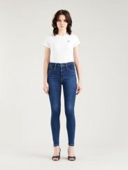 Levi´s Dżinsy "Mile" - Super Skinny fit - w kolorze granatowym rozmiar: W28/L26. Niebieskie jeansy damskie z podwyższonym stanem. Za 180.49 zł.