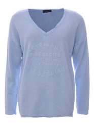 Zwillingsherz Bluza w kolorze błękitnym rozmiar: S/M. Niebieskie bluzy bez kaptura damskie Zwillingsherz, m. Za 136.13 zł.