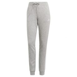 Długie Spodnie Dresowe Adidas Essentials French Terry 3 Stripes Szary. Białe spodnie sportowe damskie Adidas, m, z bawełny, na fitness i siłownię. Za 234.75 zł.