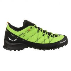 Buty trekkingowe męskie Salewa Wildfire 2. Czarne buty trekkingowe męskie Salewa, z materiału, bez zapięcia, trekkingowe. Za 858.00 zł.