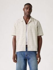 Levi's Koszula w kolorze beżowo-czarnym rozmiar: M. Białe koszule męskie Levi's, m, bez wzorów, z bawełny, bez kołnierzyka, bez ramiączek. Za 89.47 zł.