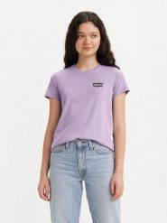 Levi's Koszulka w kolorze fioletowym rozmiar: XS. Różowe bluzki damskie Levi's, s, bez wzorów, z bawełny, bez kołnierzyka, bez ramiączek. Za 52.67 zł.