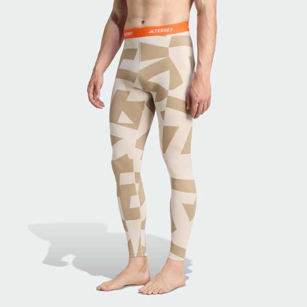 Legginsy bazowe Multi Synthetic Base Layer. Brązowe legginsy damskie Adidas, uniwersalny, bez wzorów. Za 219.00 zł.