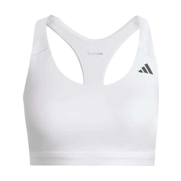 Biustonosz dla kobiet adidas Optime Essentials. Białe biustonosze sportowe damskie Adidas, bez wzorów, z lycry. Za 179.65 zł.
