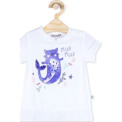 Coccodrillo - T-shirt dziecięcy 74-86 cm. Białe koszulki dziewczęce COCCODRILLO, z aplikacjami, z dzianiny, bez ramiączek. W wyprzedaży za 19.90 zł.