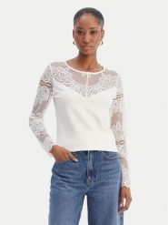 Morgan Bluzka 261-TCLARA Biały Regular Fit. Białe bluzki damskie Morgan, l, bez wzorów, z syntetyku, bez ramiączek. Za 209.99 zł.