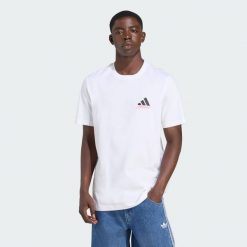 Koszulka Messi Icon Graphic. Białe t-shirty sportowe męskie Adidas, m, z bawełny, bez ramiączek, do piłki nożnej. W wyprzedaży za 116.35 zł.