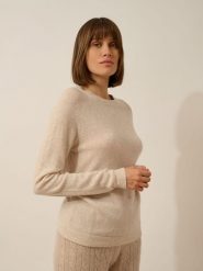 Just Cashmere Kaszmirowy sweter "Jane" w kolorze beżowym rozmiar: L. Brązowe swetry klasyczne damskie Just Cashmere, l, z kaszmiru, bez kołnierzyka. Za 326.99 zł.