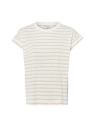 Marie Lund Koszulka damska Kobiety Bawełna (100%) beżowy w paski, S. Brązowe t-shirty damskie Marie Lund, s, bez wzorów, z bawełny, bez kołnierzyka. Za 99.95 zł.