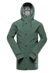 Alpine Pro Płaszcz przeciwdeszczowy "Setij" w kolorze zielonym rozmiar: XXL. Zielone płaszcze męskie Alpine Pro, m, bez wzorów, sportowe. Za 522.14 zł.