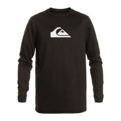 Koszulka długi rękaw Quiksilver Solid Streak LS Black. Czarne koszulki męskie z długim rękawem Quiksilver, l, z bawełny. Za 149.00 zł.