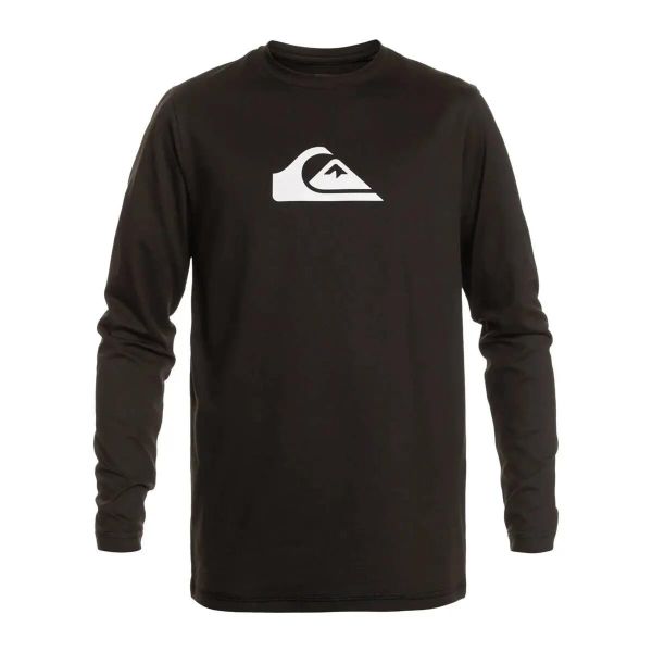Koszulka długi rękaw Quiksilver Solid Streak LS Black. Czarne koszulki męskie z długim rękawem Quiksilver, l, z bawełny. Za 149.00 zł.