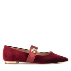Baleriny Nine West. Czerwone baleriny damskie Nine West, bez wzorów, bez obcasa. Za 219.99 zł.