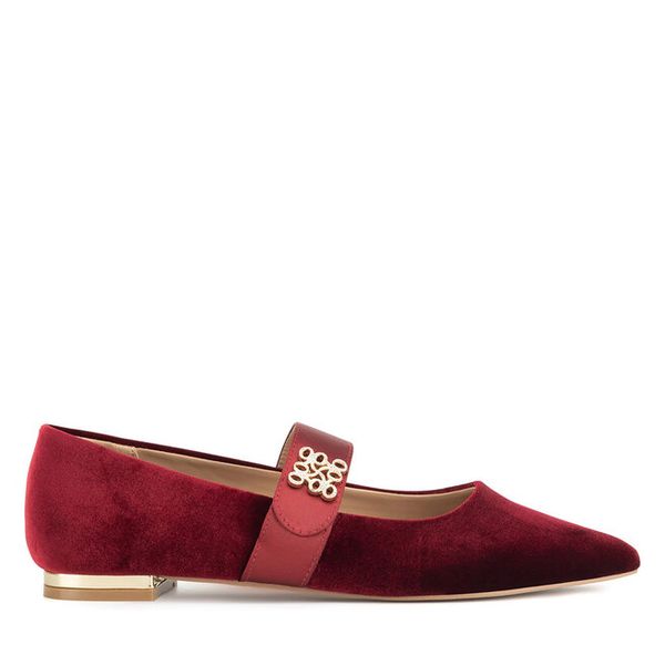 Baleriny Nine West. Czerwone baleriny damskie Nine West, bez wzorów, bez obcasa. Za 219.99 zł.