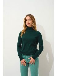 AUTHENTIC CASHMERE Kaszmirowy sweter "Eileen" w kolorze ciemnozielonym rozmiar: XL. Zielone golfy damskie AUTHENTIC CASHMERE, xl, bez wzorów, z kaszmiru, bez ramiączek. Za 269.18 zł.