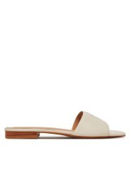 LAUREN RALPH LAUREN Klapki Everley 802959143009 Biały. Białe klapki damskie Lauren Ralph Lauren, bez wzorów, ze skóry, bez obcasa. Za 399.99 zł.
