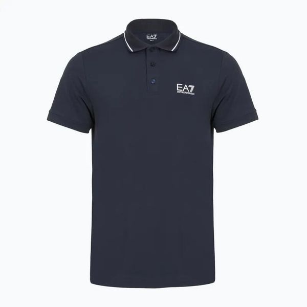 Koszulka męska polo t-shirt sportowy Emporio Armani. Niebieskie koszulki polo męskie Emporio Armani, m, bez wzorów, z bawełny, bez ramiączek. Za 229.00 zł.