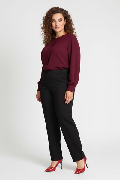 Eleganckie czarne spodnie Jeangaliny11 o kroju wide leg PLUS SIZE XXL OVERSIZE JESIEŃ. Czarne spódniczki damskie Moda Size Plus Iwanek, bez wzorów, z bawełny, biznesowe, z podwyższonym stanem, plus size. Za 199.90 zł.