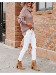 Milan Kiss Golf w kolorze jasnoróżowym rozmiar: M. Różowe golfy damskie Milan Kiss, m, bez wzorów, bez ramiączek. Za 165.99 zł.