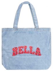Zwillingsherz Shopper bag "Bella" w kolorze błękitnym - 42 x 40 cm rozmiar: onesize. Niebieskie shopper bag damskie Zwillingsherz, bez wzorów, z materiału, na ramię, bez dodatków. Za 126.75 zł.