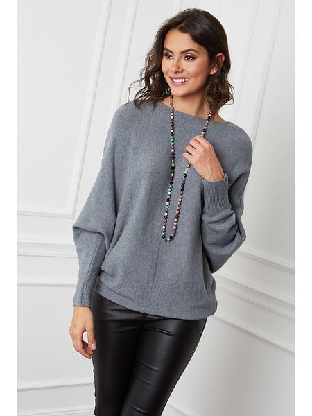 Joséfine Sweter "Dragor" w kolorze szarym rozmiar: XL. Szare swetry klasyczne damskie Joséfine, xl, z kaszmiru, bez kołnierzyka. Za 201.08 zł.