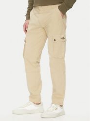 Aeronautica Militare Spodnie materiałowe 251PA1665CT3534 Beżowy Regular Fit. Brązowe spodnie materiałowe męskie AERONAUTICA MILITARE, bez wzorów, z bawełny. Za 419.99 zł.