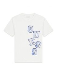 Guess T-Shirt L6GI02 K8HM4 Biały Relaxed Fit. Białe t-shirty chłopięce Guess, z aplikacjami, z bawełny, bez ramiączek. Za 119.99 zł.
