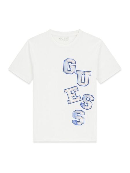 Guess T-Shirt L6GI02 K8HM4 Biały Relaxed Fit. Białe t-shirty chłopięce Guess, z aplikacjami, z bawełny, bez ramiączek. Za 119.99 zł.