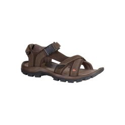 Sandały turystyczne NH120 męskie. Brązowe sandały męskie QUECHUA, z gumy, bez zapięcia. Za 129.99 zł.