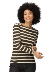 Regatta Koszulka "Federica" w kolorze khaki rozmiar: 44. Brązowe bluzki damskie Regatta, bez wzorów, z bawełny, bez kołnierzyka, bez ramiączek. Za 57.60 zł.