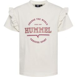 T-shirt dla dziewczynki Hummel hmlVIOLET. Białe koszulki dziewczęce HUMMEL, bez wzorów, z bawełny, bez ramiączek. Za 136.00 zł.