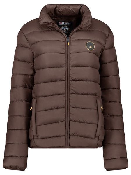 Geographical Norway Kurtka pikowana "Atikamap" w kolorze ciemnobrązowym rozmiar: XL. Brązowe kurtki damskie Geographical Norway, xl, bez wzorów, bez kaptura. Za 139.87 zł.