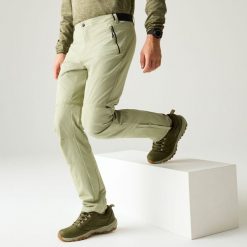 Męskie spodnie górskie z odpinanymi nogawkami. Zielone szorty męskie Regatta, bez wzorów, z elastanu, sportowe. W wyprzedaży za 349.99 zł.