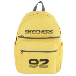 Plecak unisex Skechers Downtown Backpack pojemność 20 L. Żółte plecaki męskie Skechers, bez wzorów, z materiału. Za 89.99 zł.
