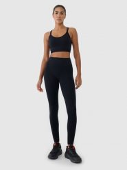 4F Legginsy treningowe bezszwowe damskie - czarne M/L. Czarne legginsy sportowe damskie 4f, l, bez wzorów, z dzianiny, z podwyższonym stanem, na fitness i siłownię. W wyprzedaży za 79.99 zł.