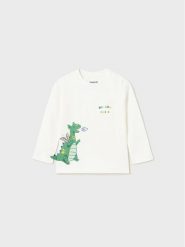Mayoral Bluzka 2.017 Écru Regular Fit. T-shirty chłopięce Mayoral, bez wzorów, z bawełny, bez ramiączek. Za 49.99 zł.