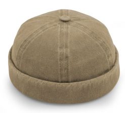 Czapka Dokerka, Beżowa, Brązowa, Wiosenno-Letnia, Jesienna, Hipsterska. Brązowe czapki męskie Pako Jeans, na jesień, bez wzorów, z bawełny. Za 49.00 zł.