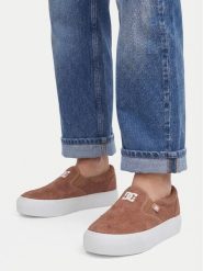 DC Shoes Tenisówki CEO-LEA-ZL-0011 Brązowy. Brązowe trampki i tenisówki damskie DC Shoes, bez wzorów, ze skóry. Za 199.99 zł.