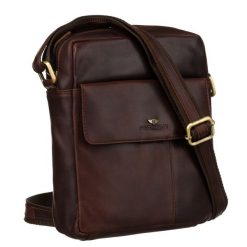 Listonoszka crossbody Peterson PTN 719 c. brązowa. Brązowe saszetki męskie Peterson, ze skóry. Za 180.00 zł.