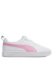 Puma Sneakersy Rickie Jr 384311-28 Biały. Białe buty sportowe dziewczęce Puma, bez wzorów, ze skóry, bez zapięcia. Za 129.99 zł.