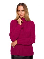 Made of emotion Sweter w kolorze różowym rozmiar: L/XL. Różowe golfy damskie Made Of Emotion, l, bez wzorów, bez ramiączek. Za 92.95 zł.