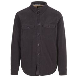 Trespass Dattin - Koszula męska Ciemnoszara. Szare koszule męskie Trespass, m, bez wzorów, ze sztruksu, bez kołnierzyka, bez ramiączek. Za 361.99 zł.