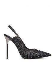 Eva Minge Szpilki EO-AVA-E373-70H-C183Y1 Czarny. Czarne szpilki Eva Minge, bez wzorów, z materiału, bez obcasa. Za 239.99 zł.