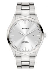 S.Oliver Zegarek kwarcowy w kolorze srebrnym rozmiar: onesize. Szare, analogowe zegarki męskie S.Oliver, metalowe. Za 173.99 zł.