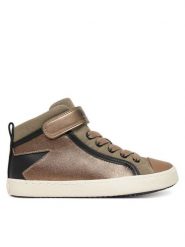 Geox Sneakersy J Kalispera J944GM 0NFGN C0533 S Brązowy. Brązowe buty sportowe dziewczęce Geox, bez wzorów, z materiału, bez zapięcia. Za 219.99 zł.