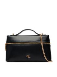 Calvin Klein Torebka Ck Beauty Case On Chain LV04F1134G Czarny. Czarne torebki klasyczne damskie CALVIN KLEIN, bez wzorów, ze skóry, bez dodatków. Za 369.99 zł.