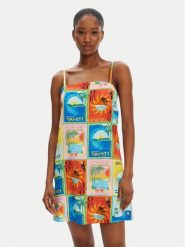 Roxy Sukienka plażowa Atlas Playa Blanca ERJWD03860 Kolorowy Regular Fit. Sukienki damskie Roxy, na plażę, l, bez wzorów, z bawełny, bez kołnierzyka, bez ramiączek. Za 249.99 zł.