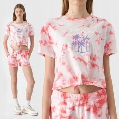 T-SHIRT DZIEWCZĘCY 4F TOP KOSZULKA DZIECIĘCA. Koszulki dziewczęce 4f, bez wzorów, z bawełny, bez ramiączek. Za 59.99 zł.